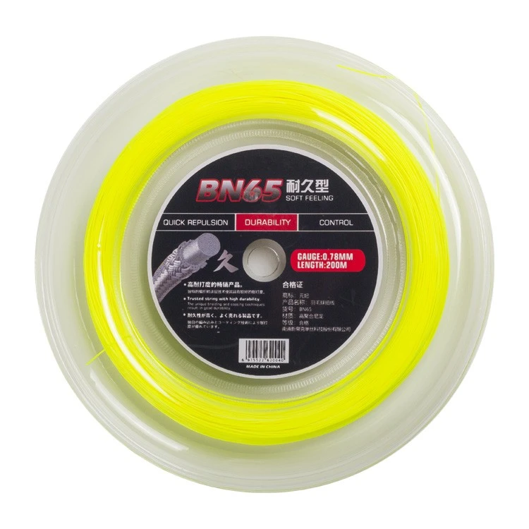 Multi-color Optional Badminton Racket String, High Elasticity 0.70mm 0.78mm suppliers