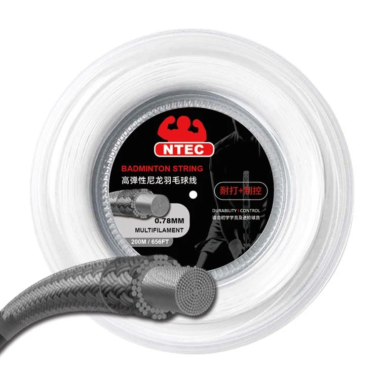 Multi-color Optional Badminton Racket String, High Elasticity 0.70mm 0.78mm factory