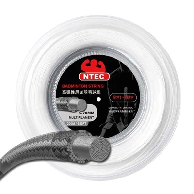 0.70mm 0.75mm با کیفیت بالا نایلون بدمینتون رشته موتی-رنگ