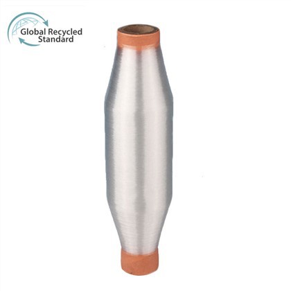 0.08mm-0.15mm GRS پلی استر تک رشته نخ برای کفش های ورزشی پارچه اسپیسر سه بعدی